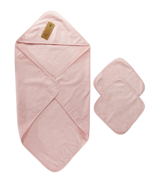 Baby Organic Cotton Terry Hooded Nursery Towel Wrap Set
