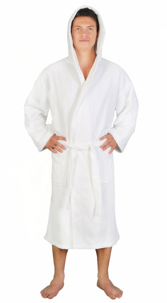 Men's Cotton Hooded Classsic Bathrobe with Full Length Options